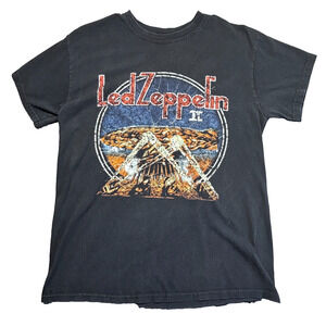 Led Zeppelin II Distressed Band T Shirt Black Men’s Small